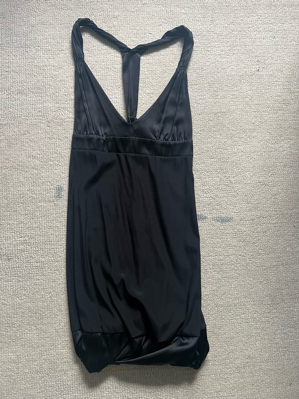 Charlotte Solnicki Mini Black Silk Dress